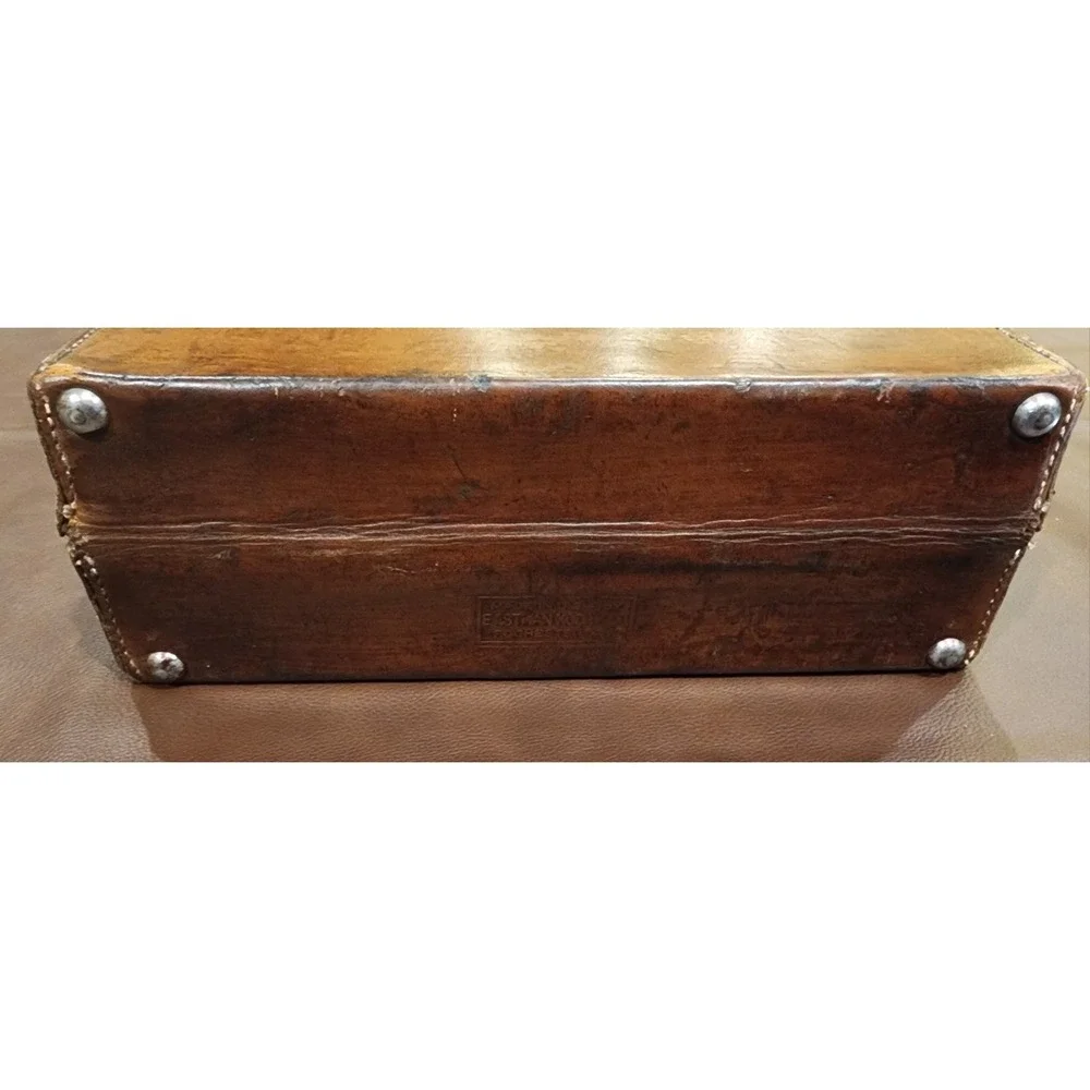 Vintage Kodak Eastman Leather Camera Case Modified Handle Brown Storage Box